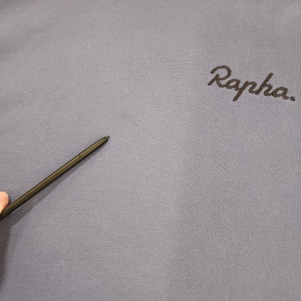 Rapha Men's  Trail Hoodie Blue Pullover Sweatshirt  97% Cotton Size L - Picture 7 of 10